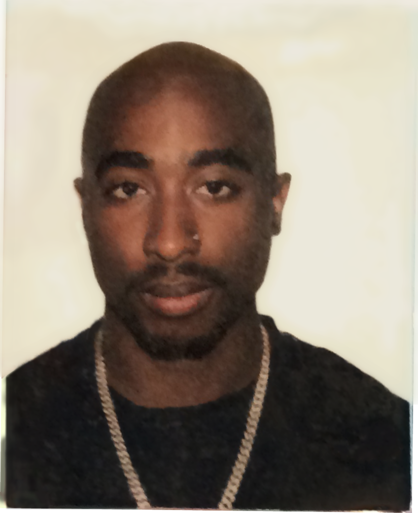 Tupac Shakur in his 1995 United States passport photograph